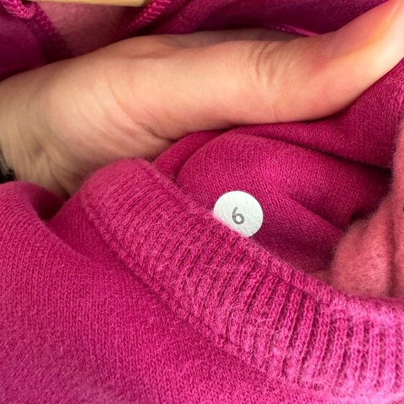 EUC Lululemon Scuba Full-Zip Fleece Hoodie III Bright Pink Special Edition Sz 6 - Picture 7 of 12
